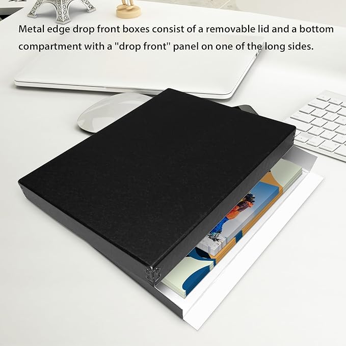 Lineco Museum Archival Storage Box, 11.75x15.25x1.5 in. Drop Front Design. - Image 3