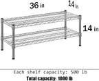 Regal Altair 14" Deep x 36" Wide x 14" Height Wire Shelving Kit | 2-Tier | NSF - Image 3