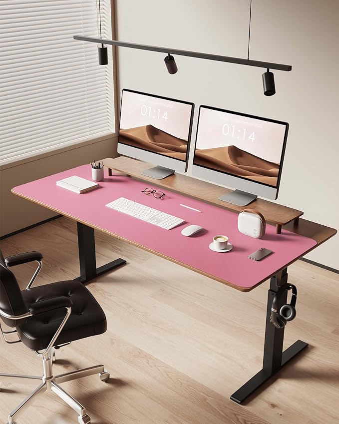 YSAGi Leather Desk Pad Protector, Office Desk Mat, Large Mouse Pad, Non-Slip PU - Image 2