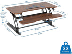 Mount-It! 38 Inch Standing Desk Converter, Sit Stand Desk Riser - Image 3