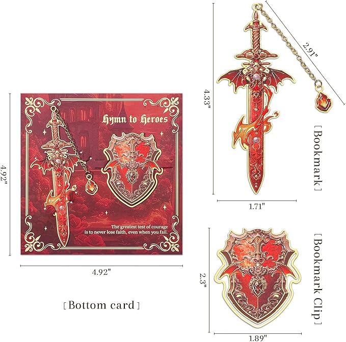 Dragon Knight Metal Bookmark & Book Clip Set - Image 6