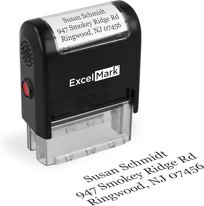 ExcelMark Custom Stamp – Clear & Crisp Impressions – Personalized Self-Inking by ExcelMark