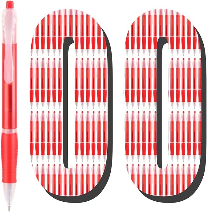 Aozora Retractable Pens Ballpoint Super Smooth Writing Pens Bulk 100 pack by Aozora