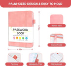 Password Keeper Book with Alphabetical Tabs，4.3"x5.7" Small Password Books - Image 2