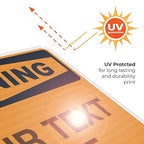Custom Warning Sign, OSHA Sign, 24x30 Inches, 3M EGP Reflective .080 Aluminum - Image 7