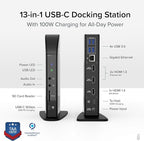 Plugable USB-C Triple Monitor Docking Station: 13-in-1 Laptop Dock - Image 2