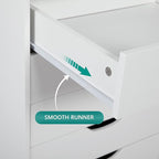 Naomi Home Debbie 7-Drawer Craft & Office Storage Cabinet, Chic Design - Image 4