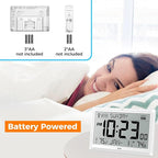 Wall Clock Atomic with Indoor Outdoor Temperature Battery Powered, Easy Reading - Image 3
