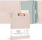 Ospelelf 3 Ring Binder with Clipboard, 1 Inch Leather, Letter Size, Clipboard by OspelelfOfficeSupplies