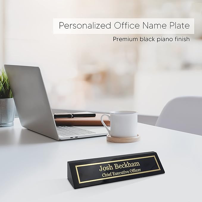Business Wood Name Plate for Desk | Custom Desk Name Plate Personalized Gift - Image 4