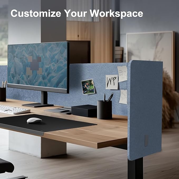 ERGO COLLECT Desk Privacy Panel, 2-in-1 Adjustable Acoustic Desktop Partition - Image 5