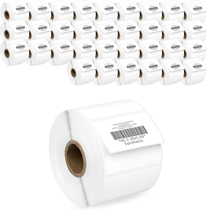 HOUSELABELS 2.25" x 1.25" Address Labels on 1" Core in Polypropylene Compatible by HouseLabels