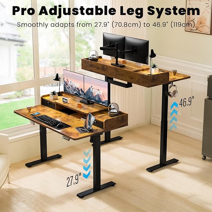 Kingant 63 x 30 Inch Electric Standing Desk - Image 4