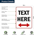 Custom Arrow, Custom Directional Sign, Two Way Arrow, 18x24 Inches, 55 mil - Image 6
