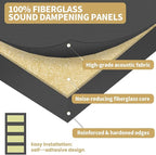 6 PCS Acoustic Panels, Large Soundproof Wall Panels, Professional Fiberglass - Image 5