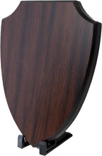 Premium Shield Plaque Wooden Display Multiple Sizes for Engraving, Arts & Crafts | DIY Award Plaque Blanks, Mounting & Display Bases with Easy Hanging Keyhole (Cherry finish, 6 1/8"x 7 3/4")