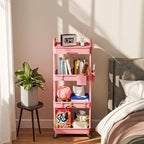 Sorgion 4 Tier Rolling Cart Organizer, Art Craft Diaper Bedside Snack Laundry - Image 2