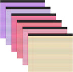 Lincia 6 Pcs 11" x 9.5" Legal Pads College Ruled Notepad Landscape Notebook by Lincia
