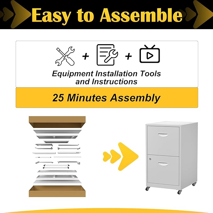 SteeLoong 2 Drawer File Cabinet - Image 8