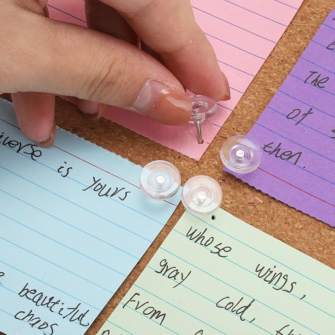 300Pcs Clear Push Pins，Flat Thumb Tacks - Image 4