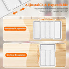 Spaclear Large Utensil Drawer Organizer Expandable Silverware Organizer - Image 5