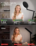 litones desk lamp for home office, professional video, close-up detail