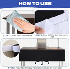 Under Desk Privacy Panel 62 x 15 Inch Self-Adhesive Modesty Panel Table Skirts - Image 5