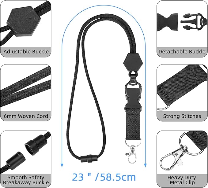 Oaridey ID Badge Holder with Lanyard, Safety Breakaway Lanyard with ID Holder - Image 2