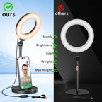 Desk Ring Light with Telescopic Stand, Travel Desktop Hola Light - Image 4