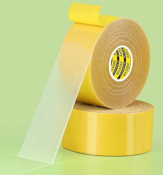 MILEQEE 2Pack Double Sided Tape Heavy Duty, 2in x 66FT, Super Sticky Resistente by MILEQEE
