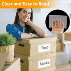 NIUBIER Storage Bin Labels, 36 Pack Clear Adhesive Pockets, Index Card Holder - Image 5
