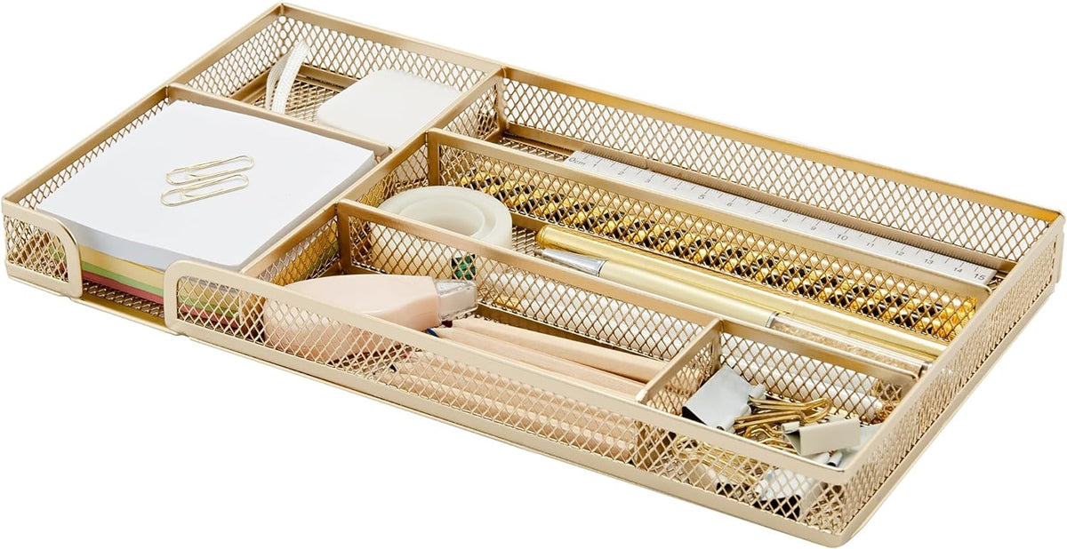 Annova Desk Drawer Organizer Tray for Office Organization - Metal Mesh - Stor...
