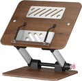 Upgraded Book Stand, Convenient Button Adjustable Book Holder Hands Free, 180° Flexible Lift, Expansion Bracket, Cookbook Stand with Elastic Page Clip, Display Stand for Recipes, Tablets and Laptops