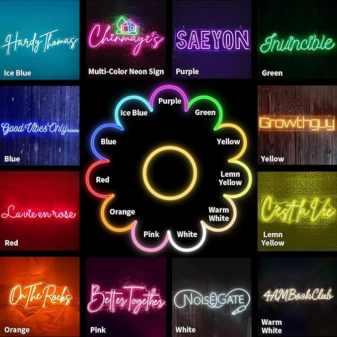 CIONAOR Custom Neon Sign, Custom LED Neon Sign Customizable - Image 9