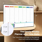 POPRUN Dry Erase Board Weekly Calendar Whiteboard - Image 3
