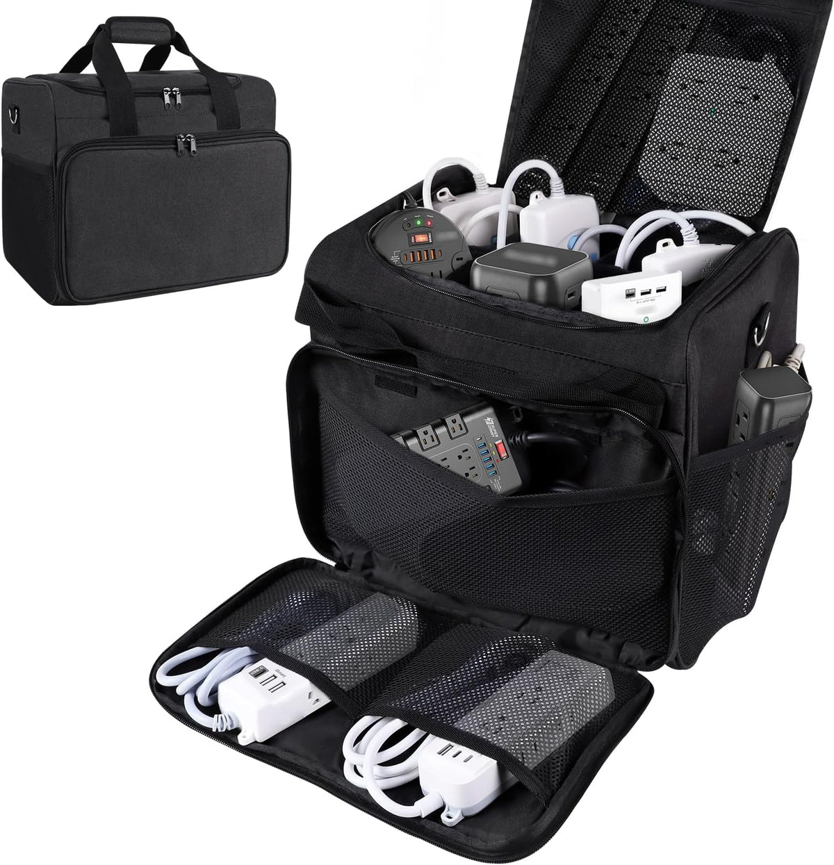 Cable Organizer Bag,Cable Management Box Cord Organizer Case