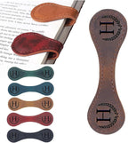 Personalized Magnetic Leather Bookmark, 26 Letters Custom Leather Bookmarks by Artlaza