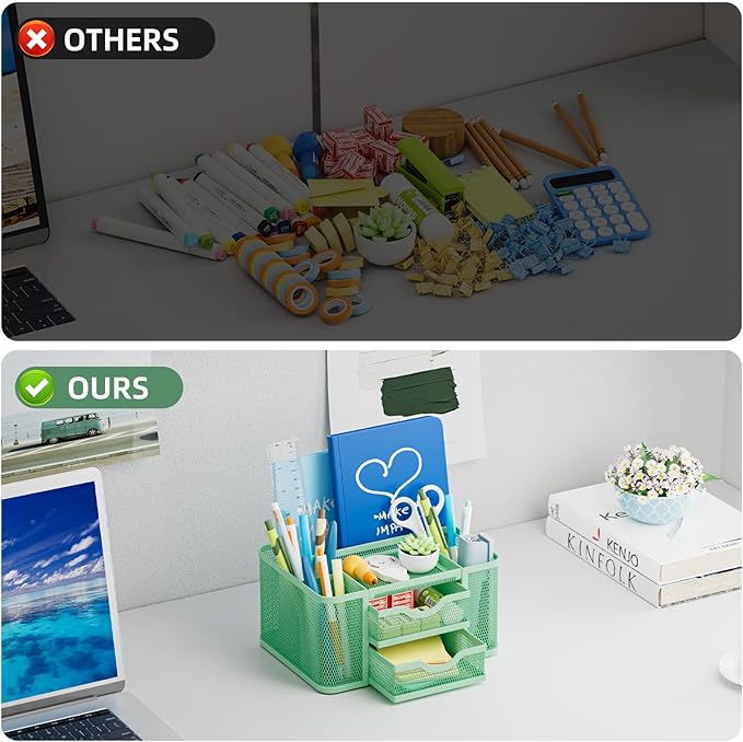 Marbrasse Mesh Desk Organizer, Pen Organizer - Image 7