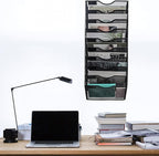 EASEPRES 10 Pocket Mesh Hanging Wall File Organizer, Wall Mounted Mail Paper - Image 3