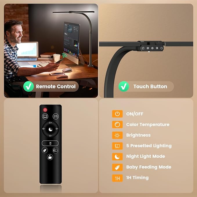 SIBRILLE LED Desk Lamp for Home Office - Image 4