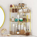 SUNZOS Corner Bathroom Counter Organizer, 3-Tier Countertop Perfume Tray by SUNZOS