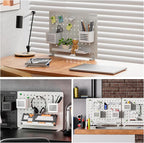 PEGZONE Clamp-on Desk Pegboard, Desk Organizer - Image 3