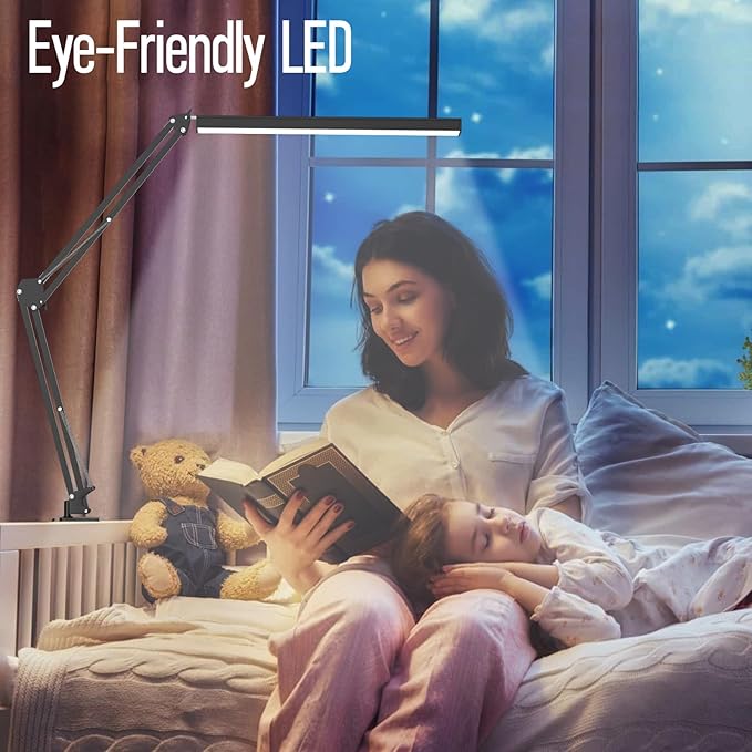 BZBRLZ LED Desk Lamp, Manicure Table Lamp, Eye-Caring Drafting Light, Dimmable - Image 5