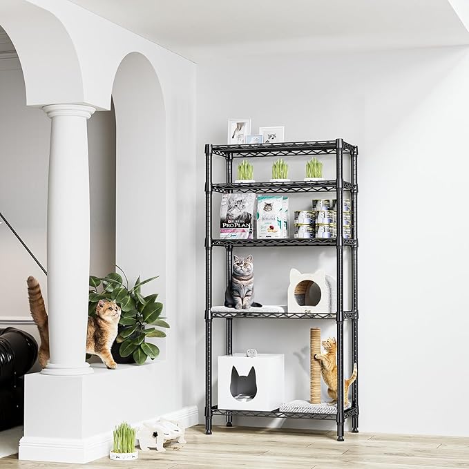 M MZG 1250 lbs 5 Tier Shelf Metal Storage Shelves Shelving Wire Rack Heavy Duty - Image 2
