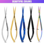 Cross Edge Spring Scissors 5 Inch straight Stainless Steel Precision Eyebrow & - Image 9
