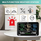 OBET Weather Station Wireless Indoor Outdoor Thermometer Wireless, Color - Image 3