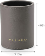 Vlando Office Desk Organizer Leather Desktop Organizer Caddy - Image 6