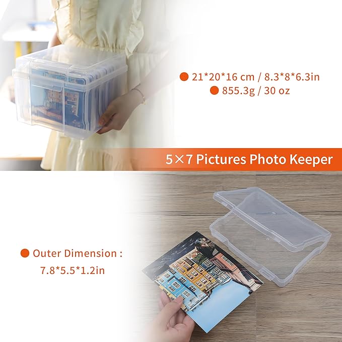 Find Scrapblooms 5×7 Photo Storage Box, Plastic photo keeper - Image 2