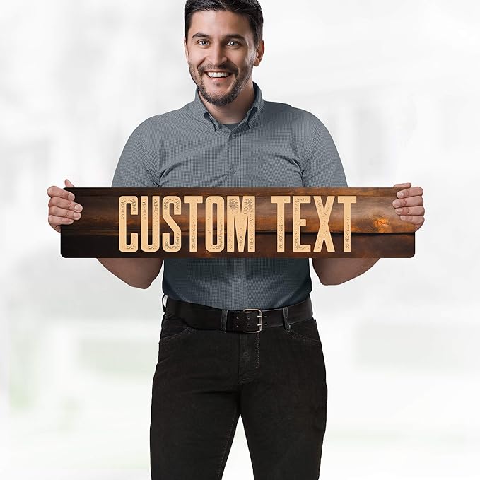 Custom Sign, Custom Street Sign, 11 Font Colors, 13 Font Styles, 4 Hole Options - Image 2