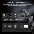 SMALLRIG 74.8"/ 6.23 ft Adjustable Light Stand Photography, Max Load 8.8 lb - Image 2